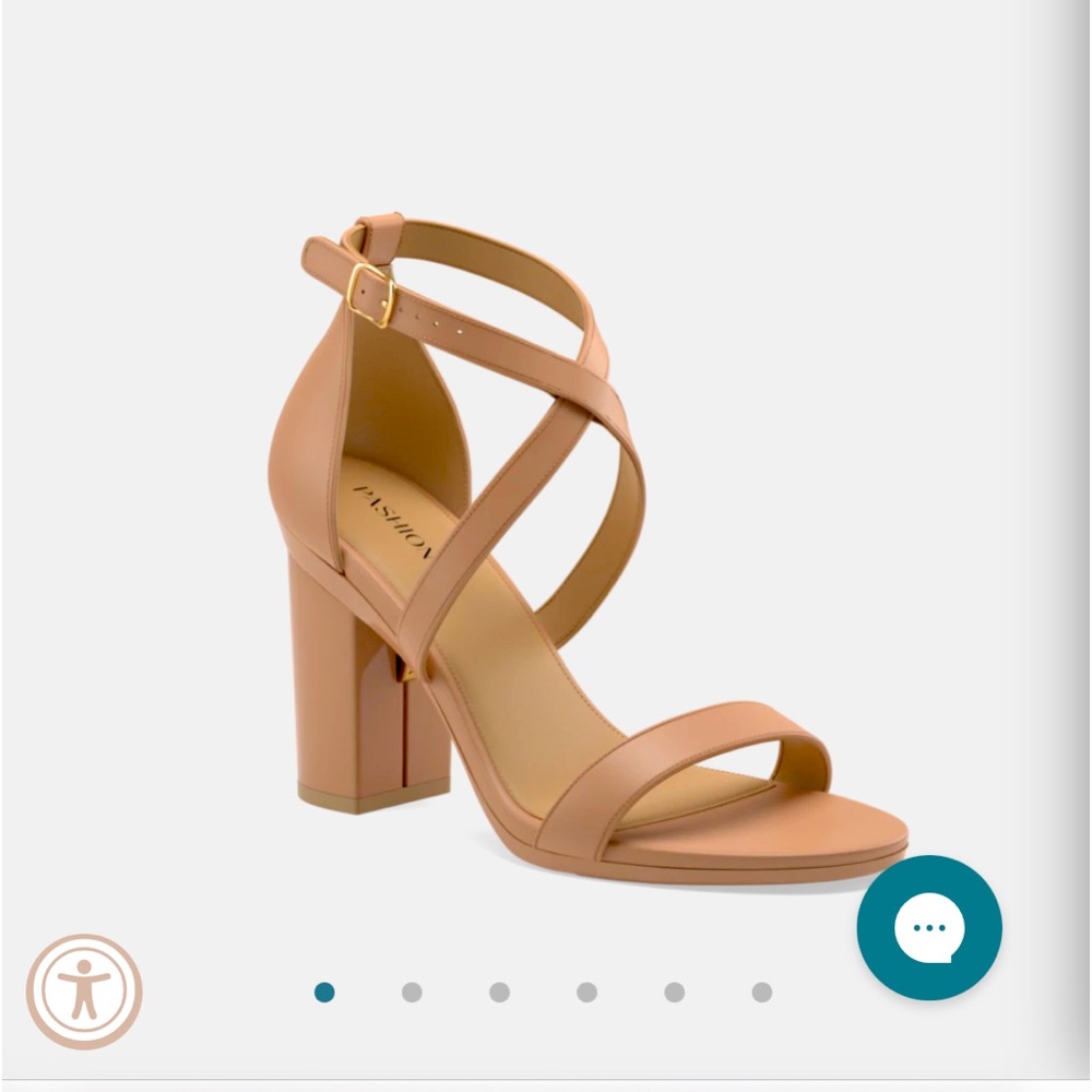 Pashion convertible sandal 5 pairs in 1! 7.5 in latte with assorted heels 2-3"